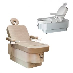 Multi-function treatment bed All in One by Nilo for facial, massage, pedicure, manicure treatments and reflexology Cod.N9021