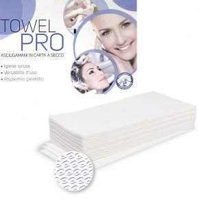 Asciugamano monouso in carta a secco per parrucchieri ed estetiste dimensione: 40x80cm - Confezione 100 asciugamani