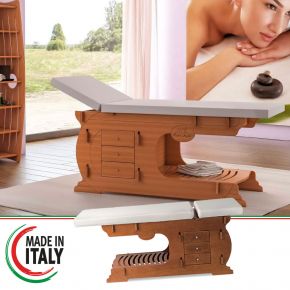 Wooden Massage bed with 3 drawers and bottom shelf