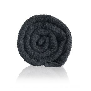 Asciugamano 50x90cm *candeggiabile* in spugna 100% Cotone - Confezione 12 asciugamani neri