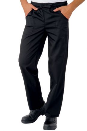 Pantalone Unisex con elastico e coulisse 65% polyester - 35% cotone colore nero cod. RE044601