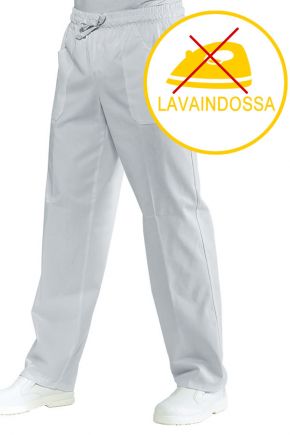 Pantalone Unisex con elastico 100% polyester traspirante stretch colore bianco cod. RE044070