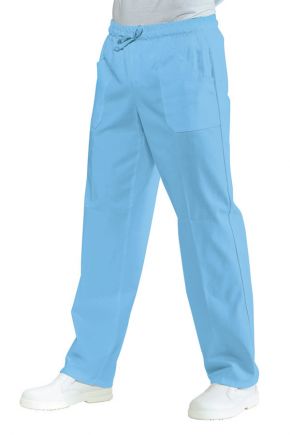 Pantalone Unisex con elastico 100% cotone colore celeste cod. RE044042