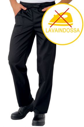 Pantalone Unisex con elastico 100% polyester traspirante stretch colore nero cod. RE044071