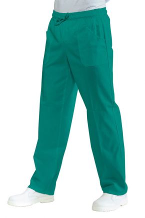 Pantalone UNISEX con elastico verde chirurgia 100% cotone