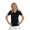 Maglietta stretch donna mezza manica nera 95% cotone 200 gr/m2 colore nero cod. RE125201